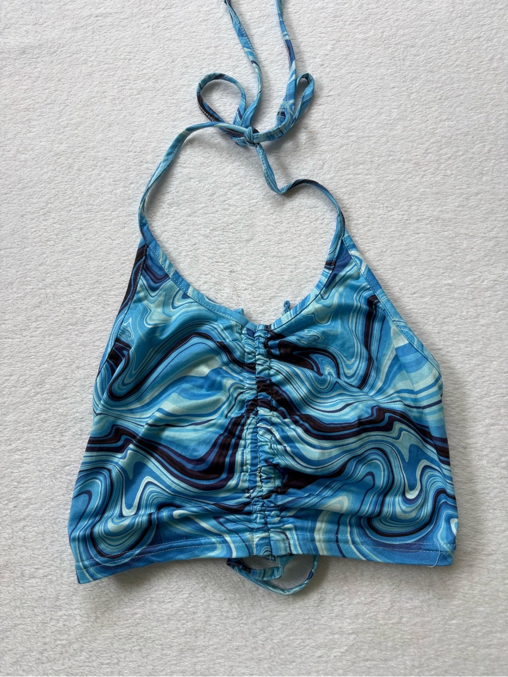 SHEIN Blue Swirl Print Top